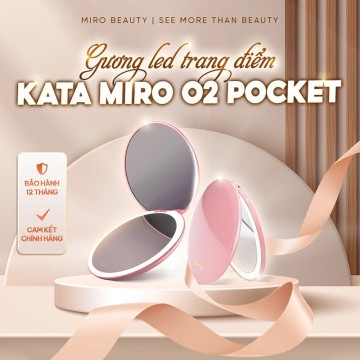 Gương Led trang điểm cầm tay mini 2 mặt KATA Miro O2 Pocket