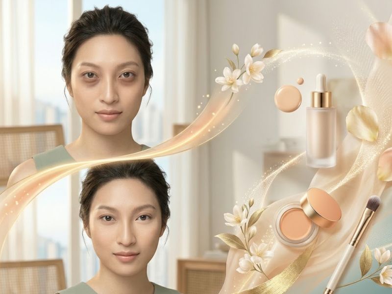 Bước chuẩn bị trước khi che khuyết điểm mắt quầng thâm rất quan trọng