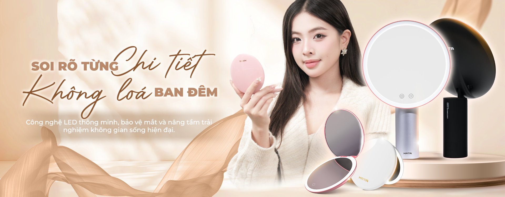 Gương LED Trang Điểm
