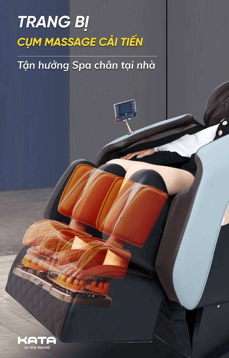 KATA MC02 được trang bị cụm massage chân cải tiến